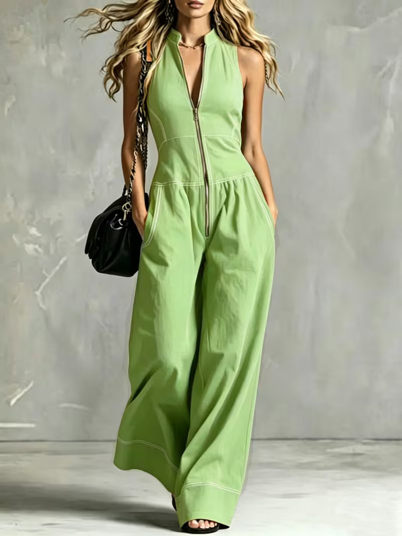 Bryana – Gestreifter Patchwork Jumpsuit