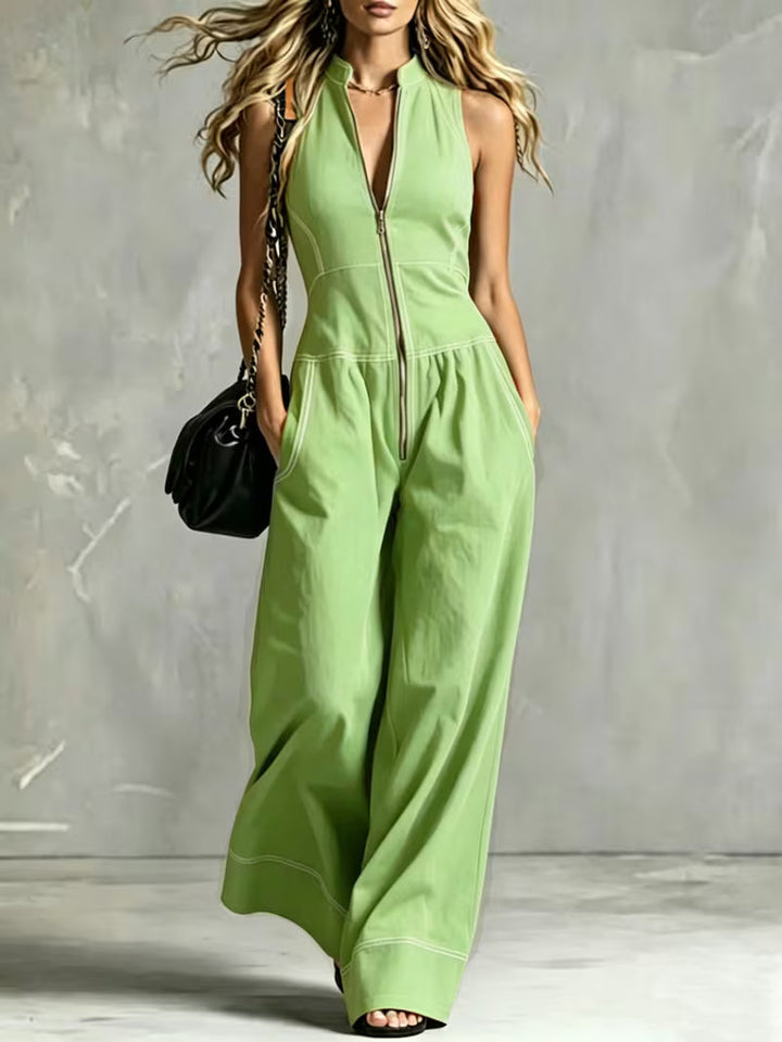 Bryana – Gestreifter Patchwork Jumpsuit