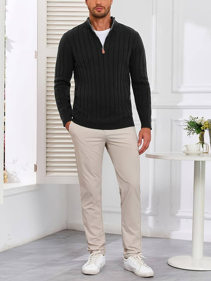 Yedidya - Lässiger Langarm Strick Pullover