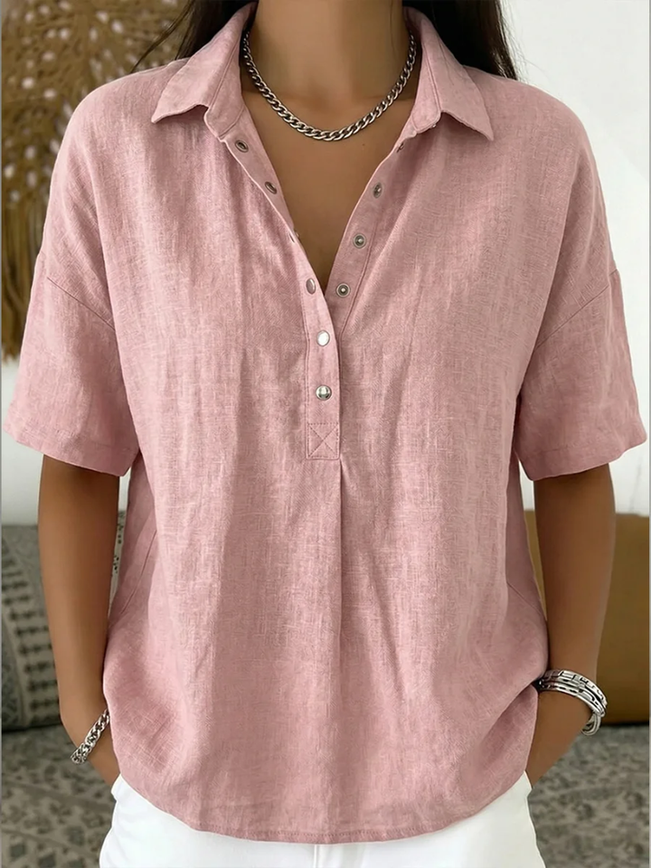 Pabasara - Bluse Mit Kragen Und Knopf