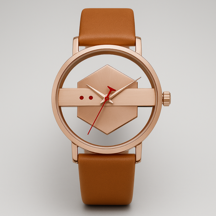 DialVorn - Uhr Mit Geometrischem Zifferblatt Und Armband