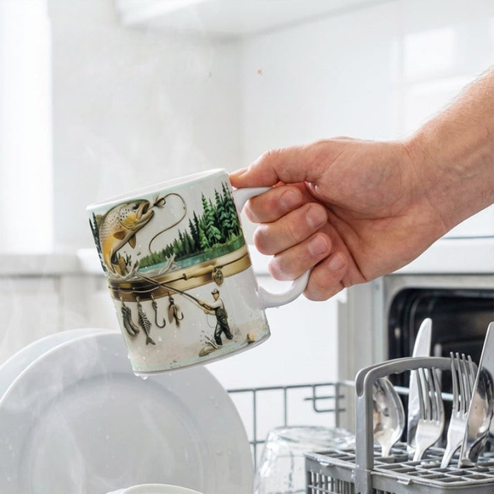 TackleMug – Kaffeetasse mit Angelmotiv