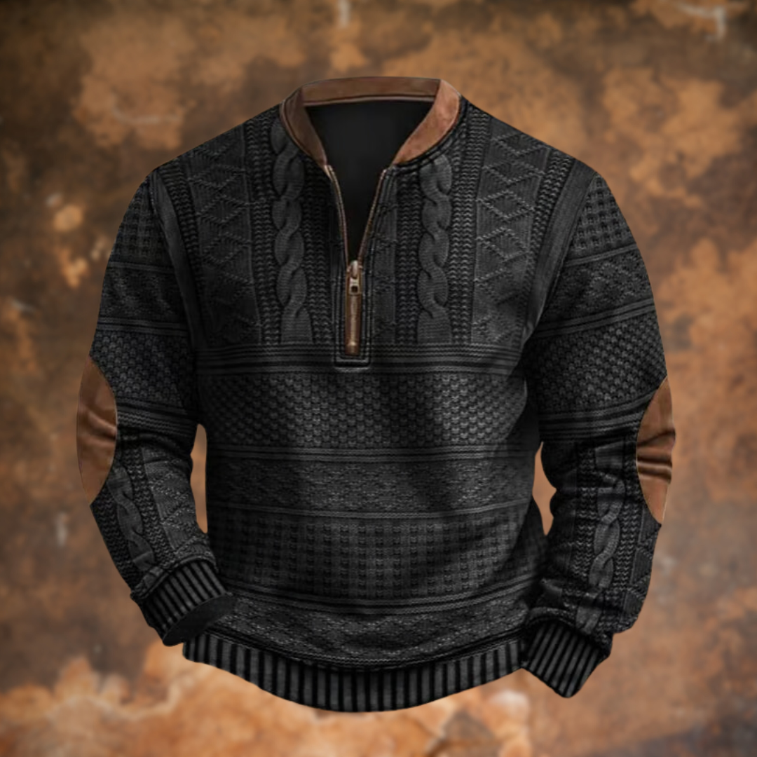 Tom – Eleganter Pullover Mit Langen Ärmeln Und Reißverschluss