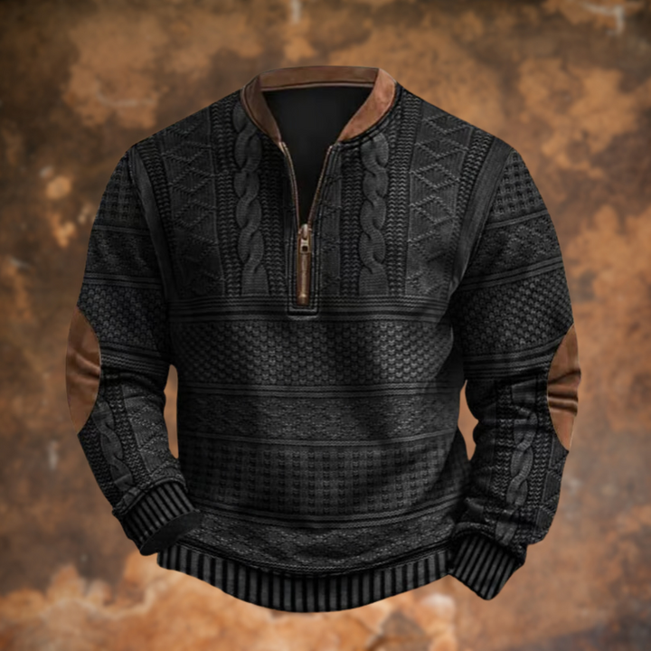 Tom – Eleganter Pullover Mit Langen Ärmeln Und Reißverschluss