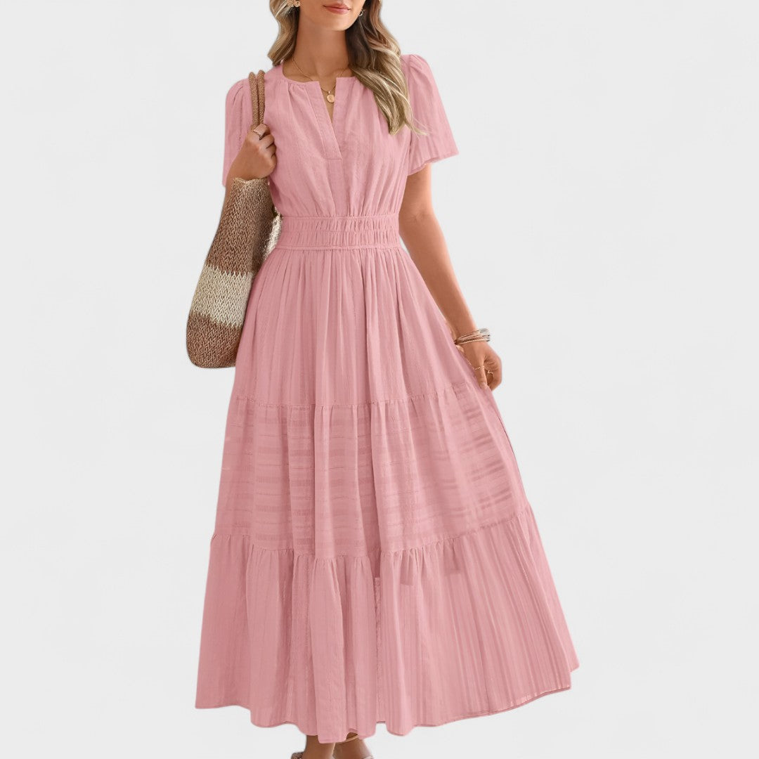 Maura - Sommerliches Maxikleid Mit kurzen Ärmeln