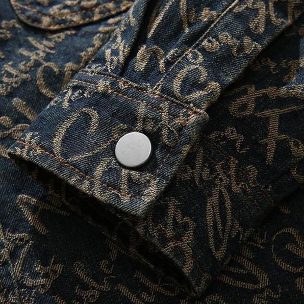 Godfrey – Jeansjacke mit Bibelvers