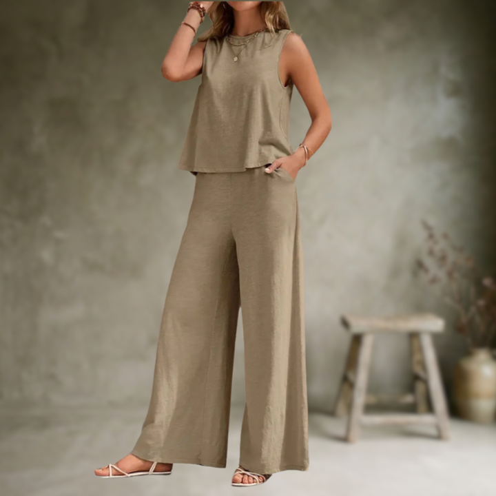 Alizeh - Elegantes ärmelloses Zweiteiliges Set