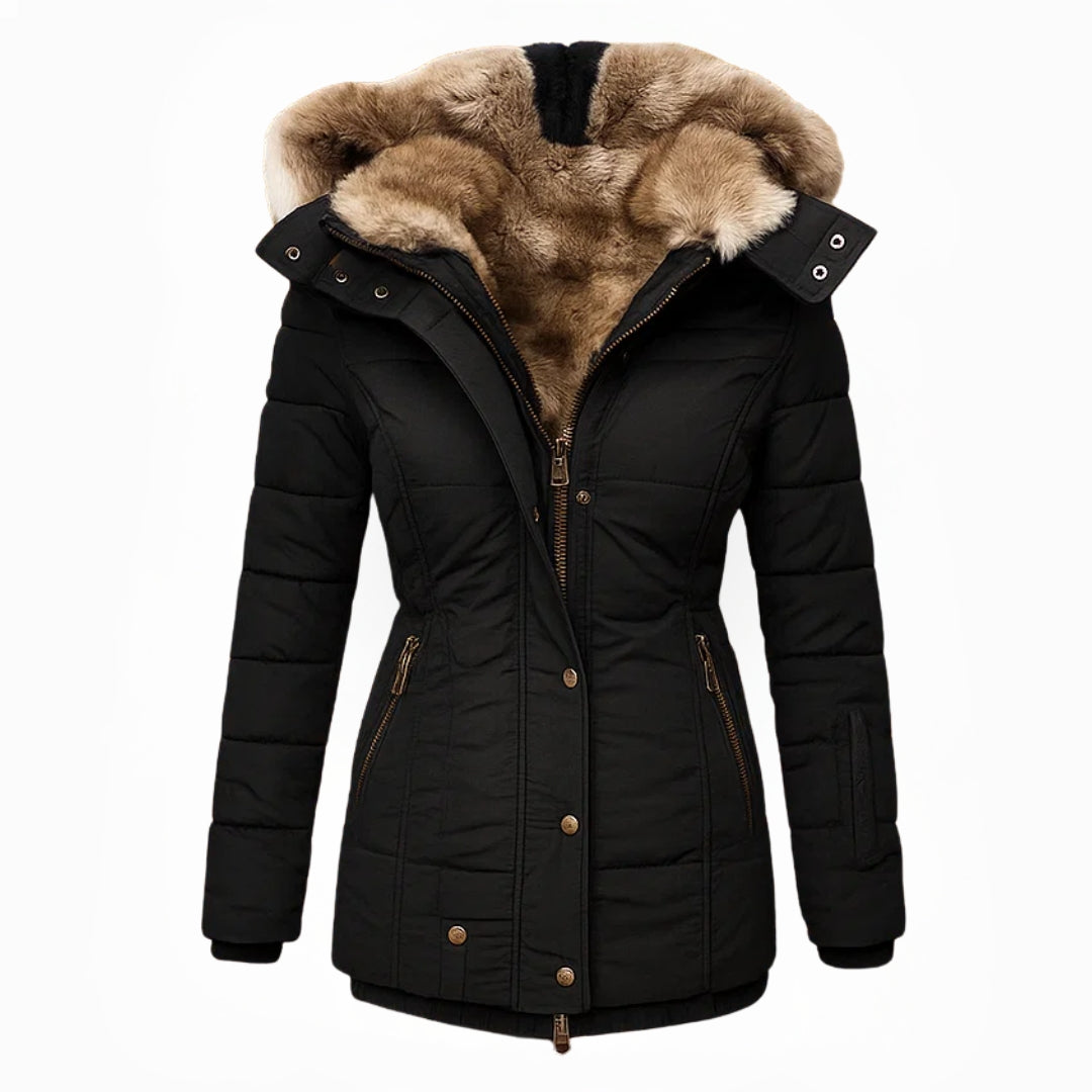 Barbra – Winter Mantel Mit Kapuze Und Fellfutter