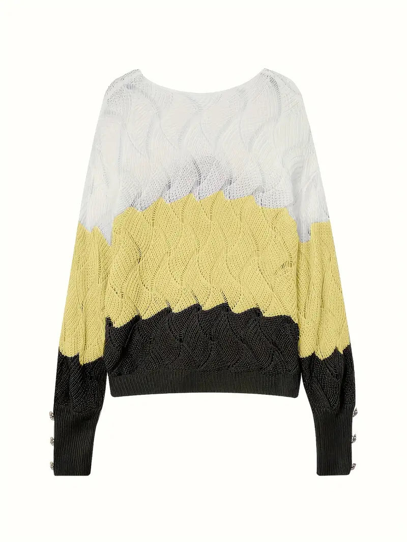 Renilda - Eleganter Strickpullover Mit V-Ausschnitt