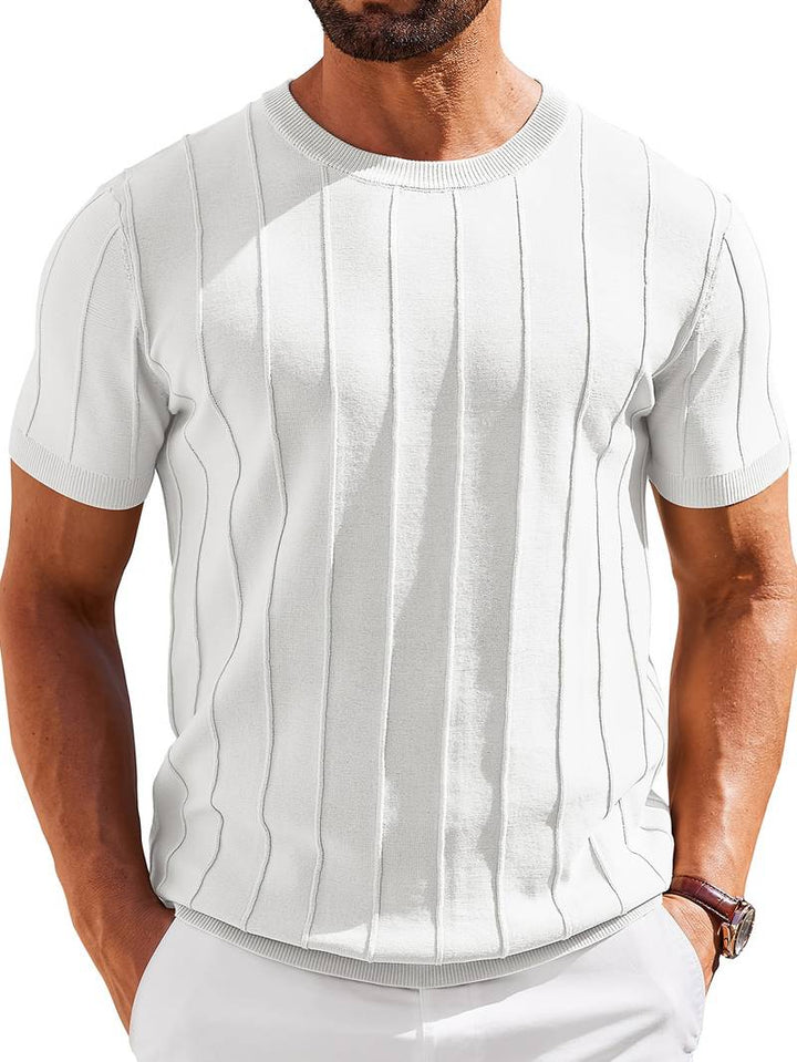 Sang - Sommer-t-shirt Aus Strick Mit Rundhalsausschnitt