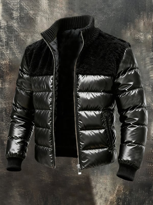 Maignan – Retro Warm Plüsch Patchwork Outdoor Jacke