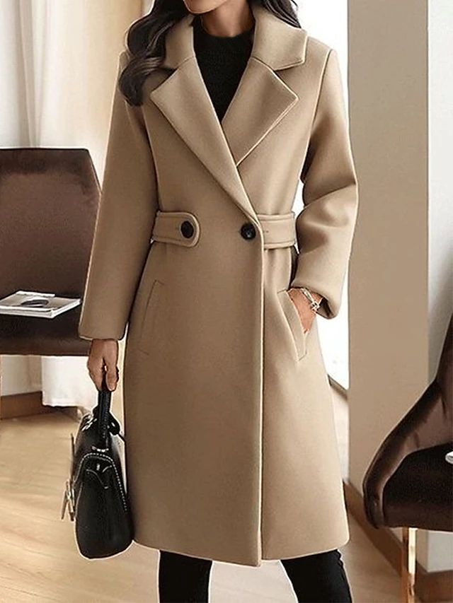 Aella – Eleganter Langer Wollmantel