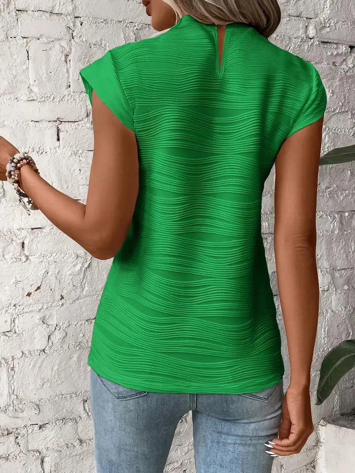 Carolyn - Elegantes T-Hemd Mit Rundhalsausschnitt
