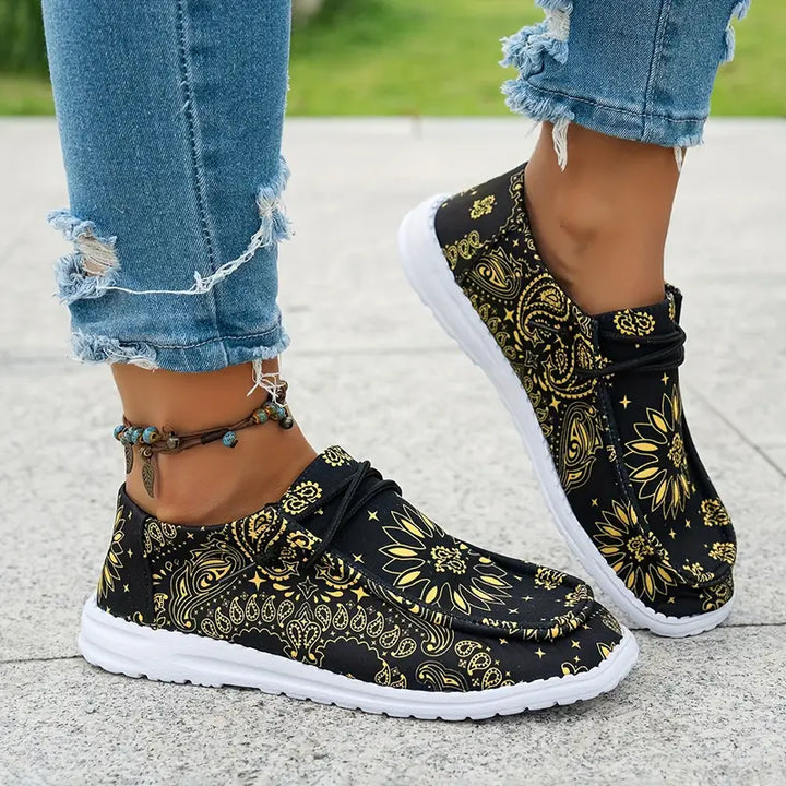 Isavella – Lässige Sommer Schuhe Mit Blumenmuster