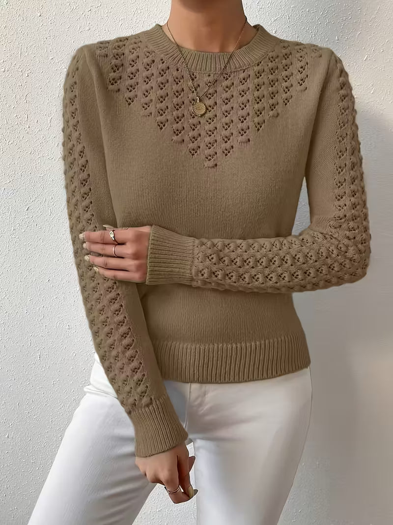 Shannen - Langärmeliger Strickpullover
