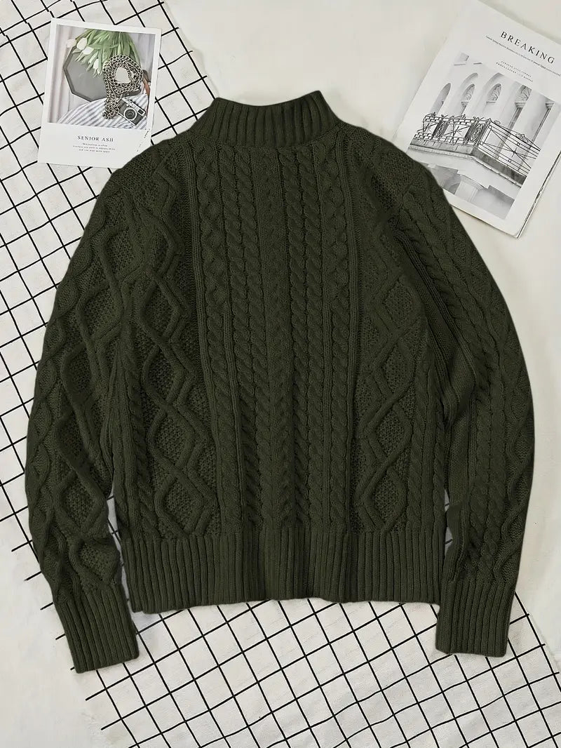 Rabada – Strickpullover Mit Halbem Reißverschluss Und Stehkragen