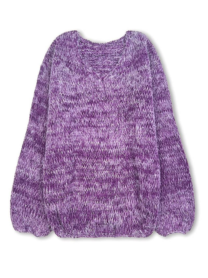Lital - Eleganter Weicher Pullover Mit V-Ausschnitt