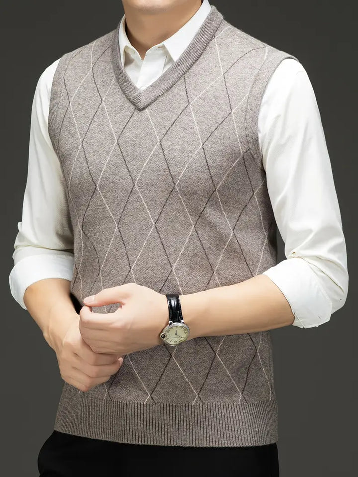 Yannick – Schlanke Passform Ärmelloser Pullover