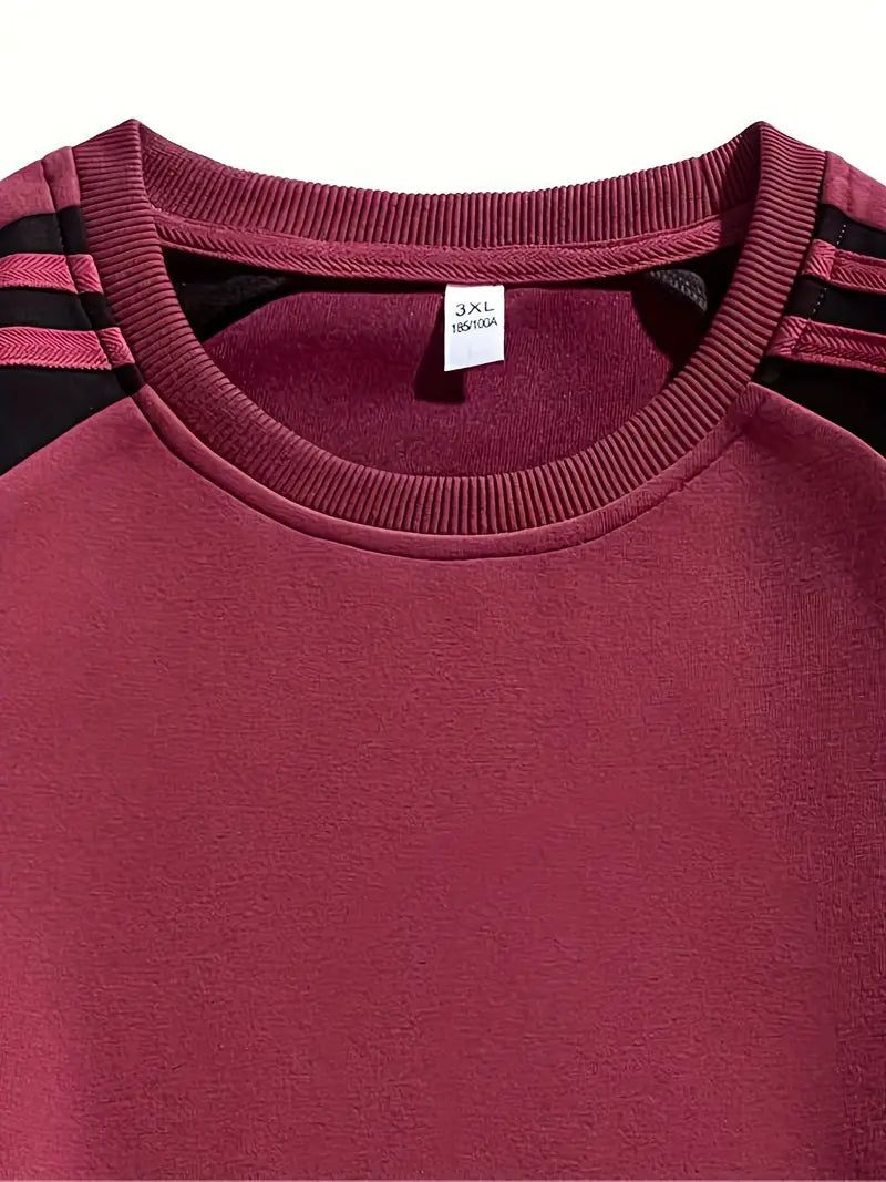 Maddox – Sweatshirt Mit Gestreiften Ärmeln Und Rund Halsausschnitt