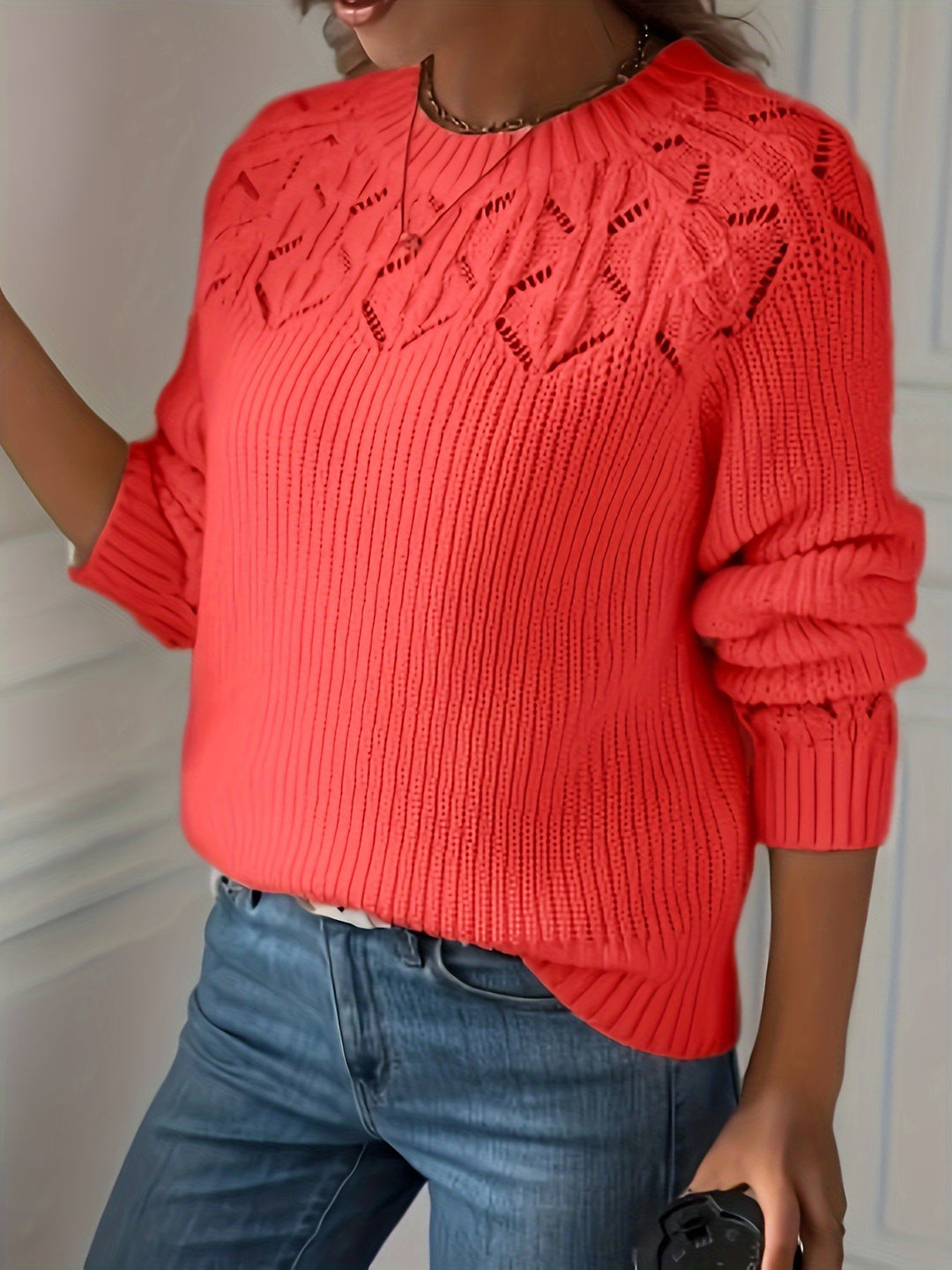 Nasia – Eleganter Langarmpullover
