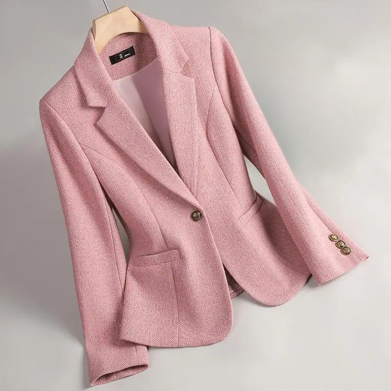 Cesira – Tweedblazer Mit Fischgrätenmuster