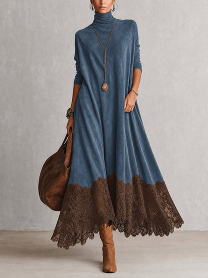 Albria – Langärmliges Maxikleid im Vintage-Stil
