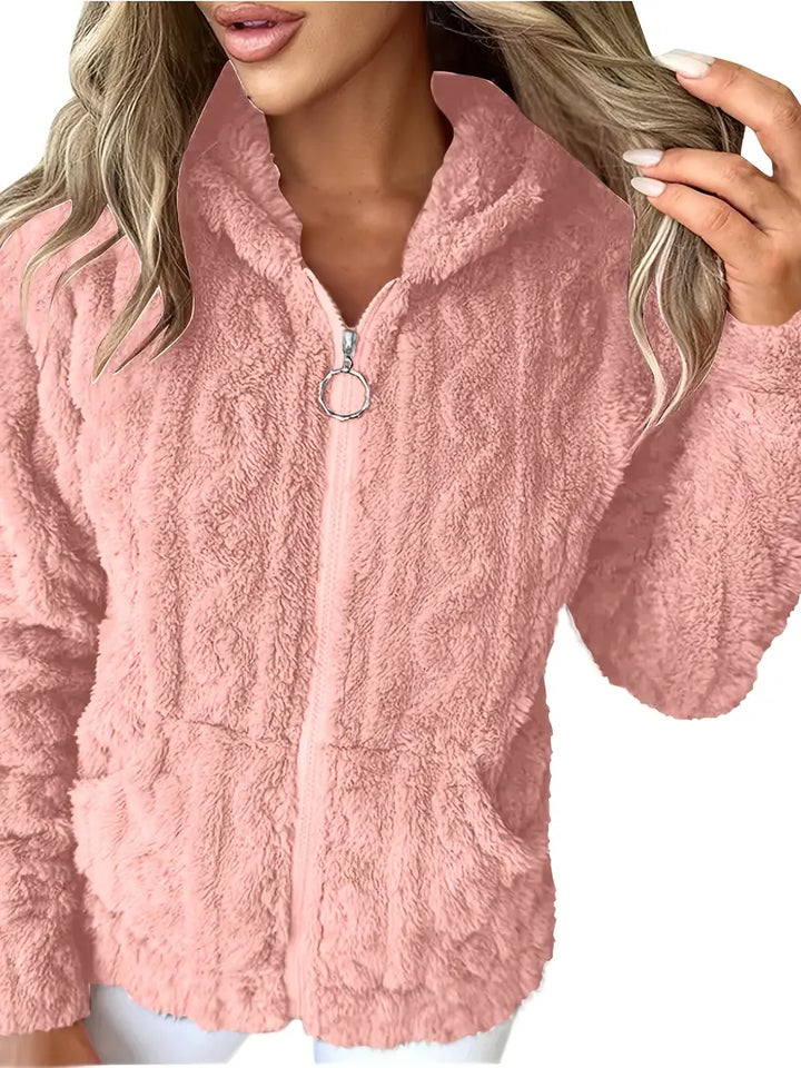 Ganka - Langarm Kapuzenpullover Mit Reißverschluss