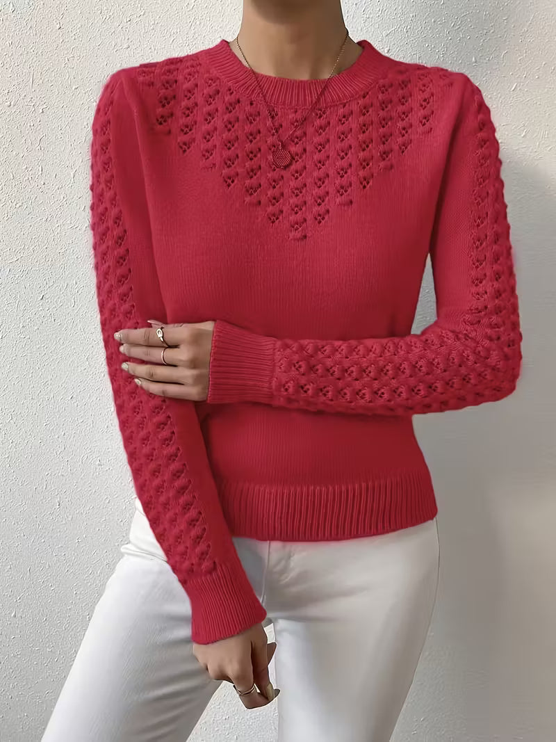 Shannen - Langärmeliger Strickpullover