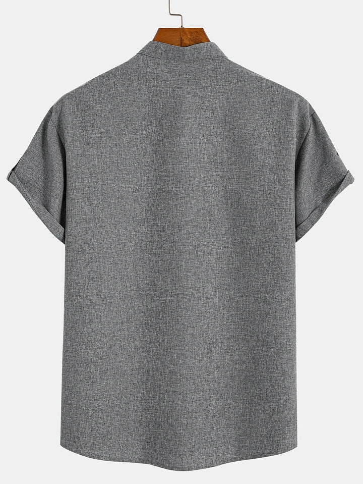 Elliott – Elegantes Kurzarm Hemd Mit Stehkragen