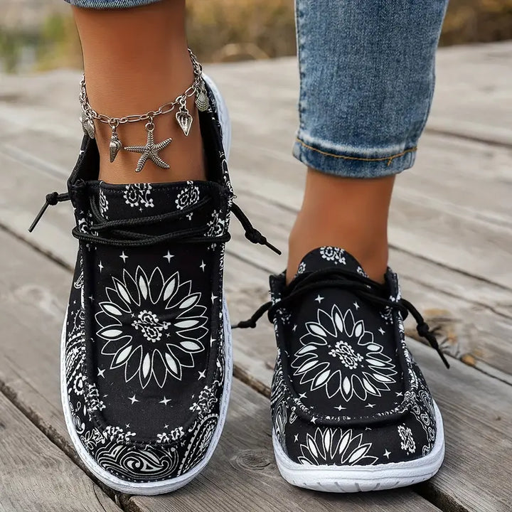 Isavella – Lässige Sommer Schuhe Mit Blumenmuster