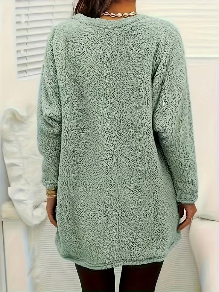 Zibija – Fleece-Sweatshirt Mit Löwenzahn-Drucken