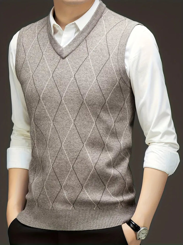 Yannick – Schlanke Passform Ärmelloser Pullover