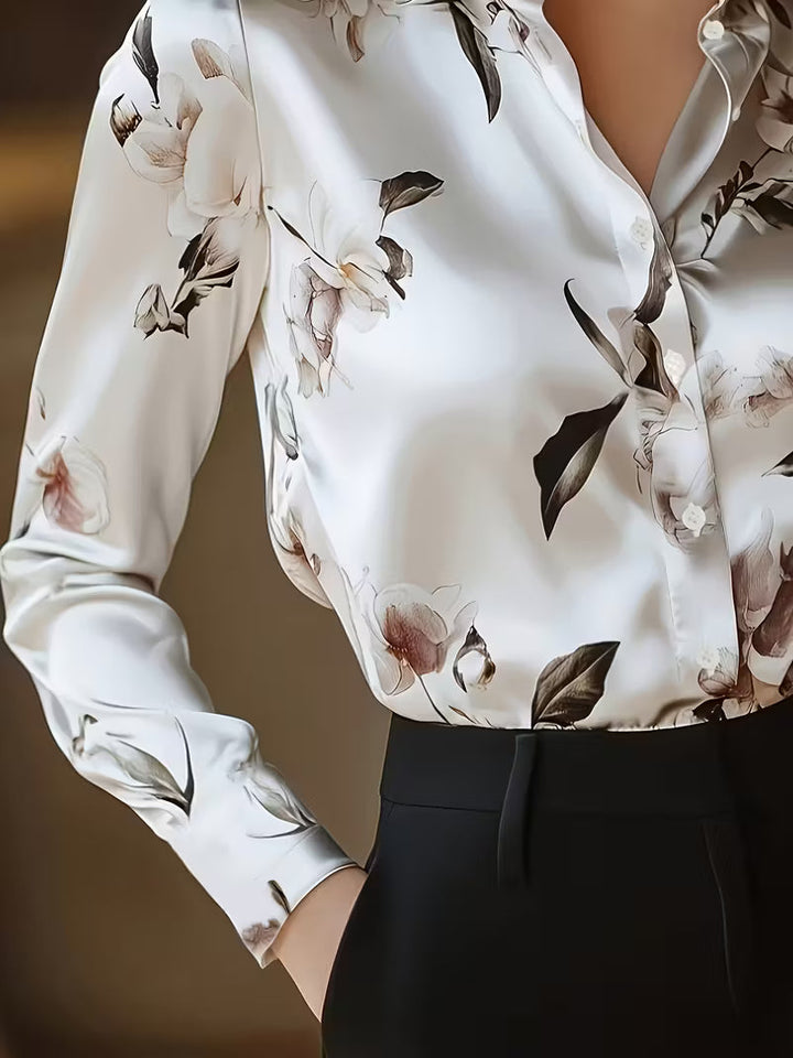 Brittney – Langärmelige Bluse mit Blumenmuster