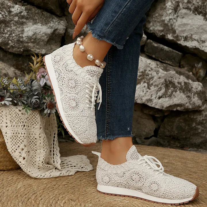 Susannah - Atmungsaktiver Strick-Turnschuh mit Schnürung