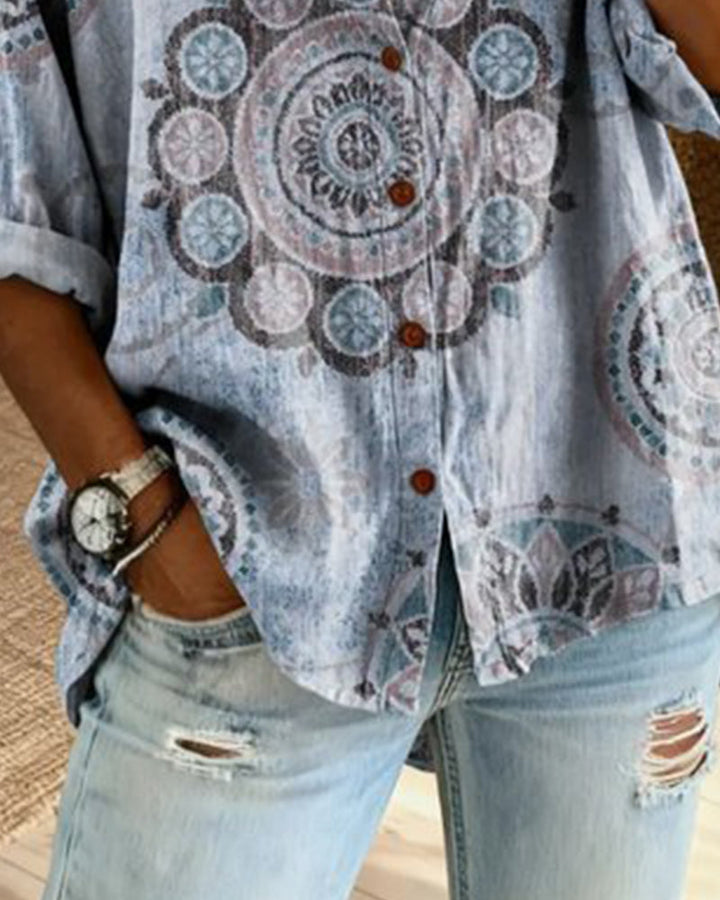 Nirita – Langarm Hemd Mit Mandala-Drucken