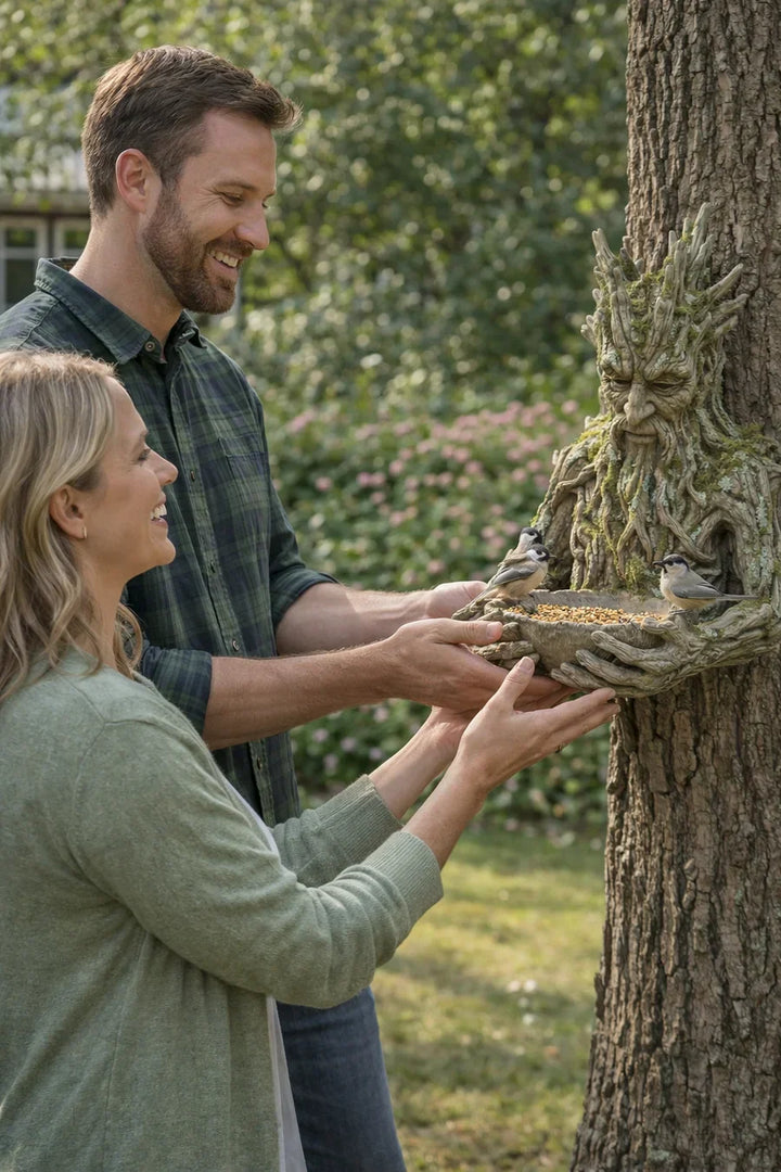 NatureHold – Eine in Einen Baum Integrierte Skulptur Zur Vogelfütterung