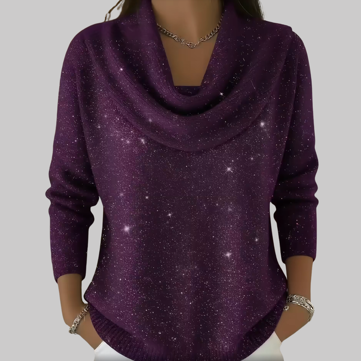 Ayelet - Weicher Rollkragen Pullover Mit Sternen Print