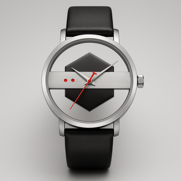 DialVorn - Uhr Mit Geometrischem Zifferblatt Und Armband