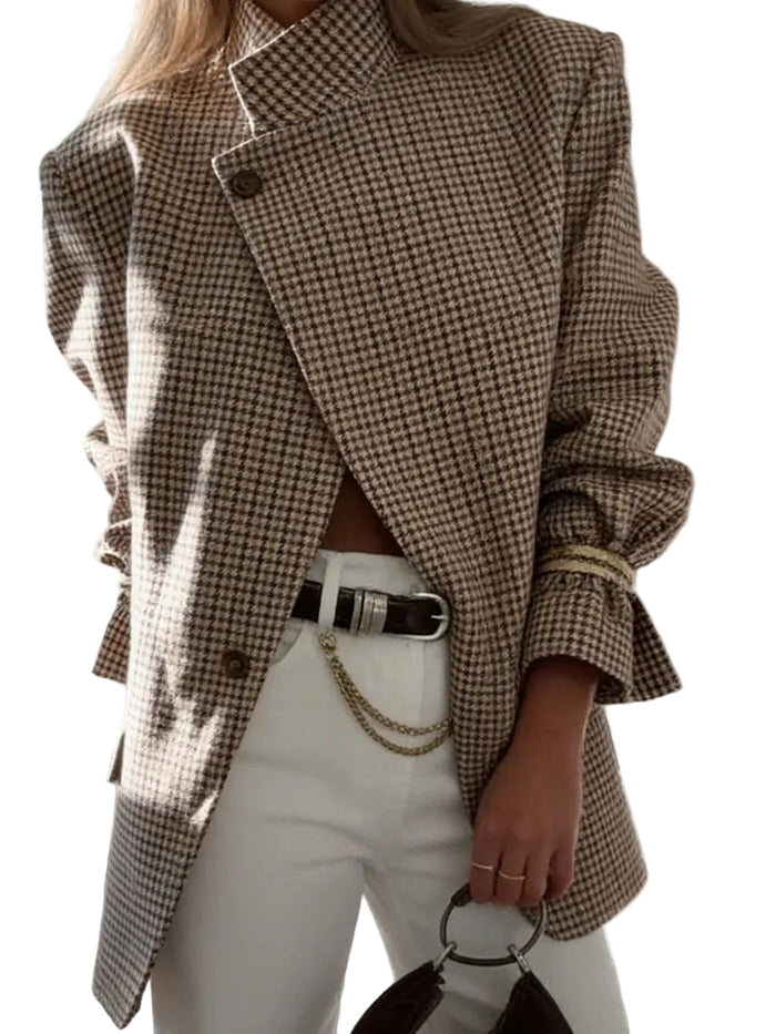 Clodagh – Vintage Blazer Mit Karomuster