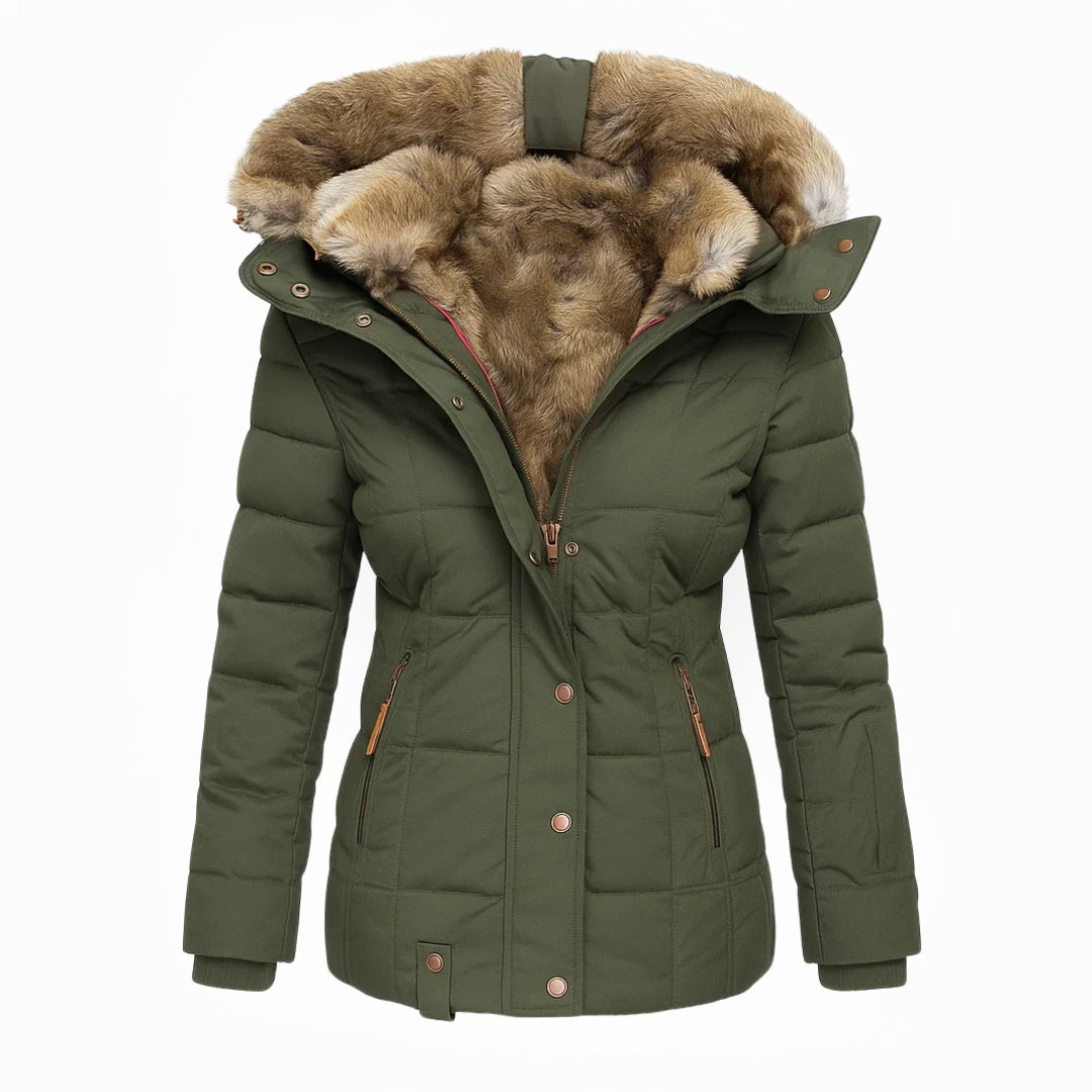 Barbra – Winter Mantel Mit Kapuze Und Fellfutter