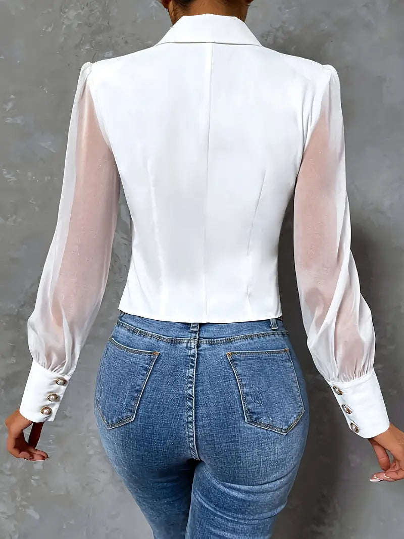 Yurelle – Elegante Bluse mit Stehkragen