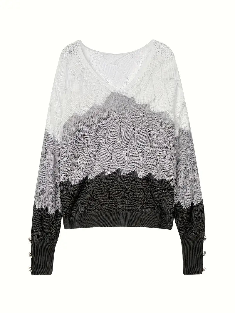 Renilda - Eleganter Strickpullover Mit V-Ausschnitt