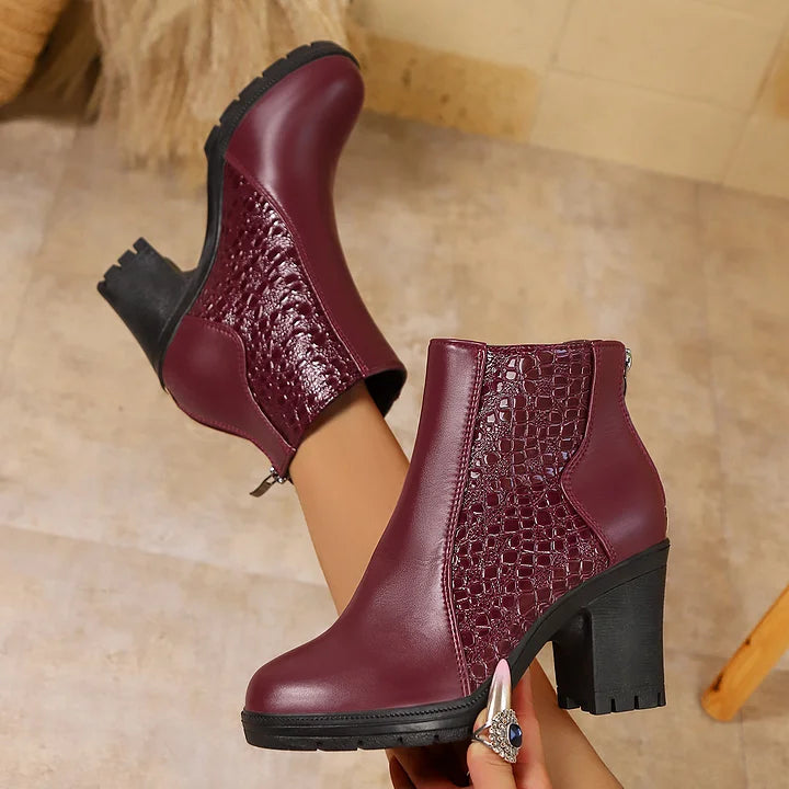 Noy - Leder Schuhe Mit Dickem Absatz