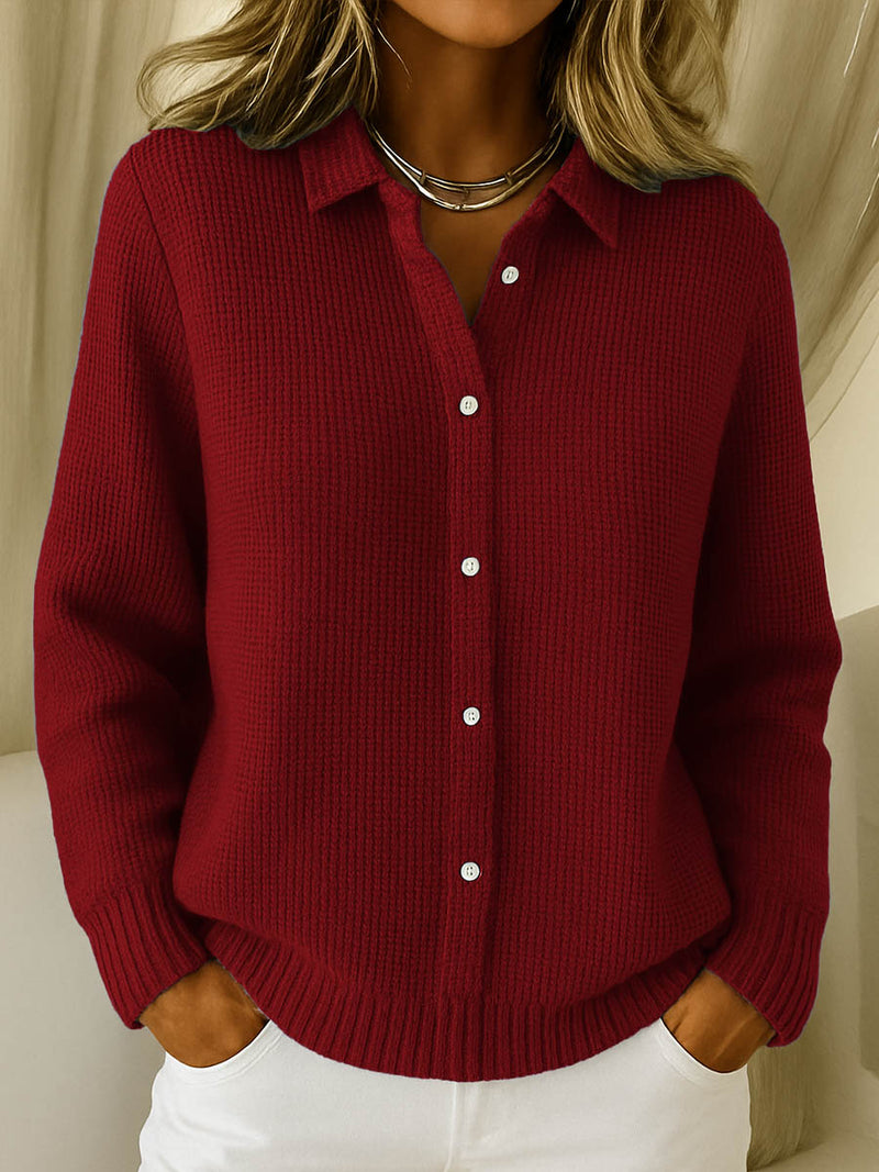 Nofar - Klassische Strickjacke Mit Knopfleiste