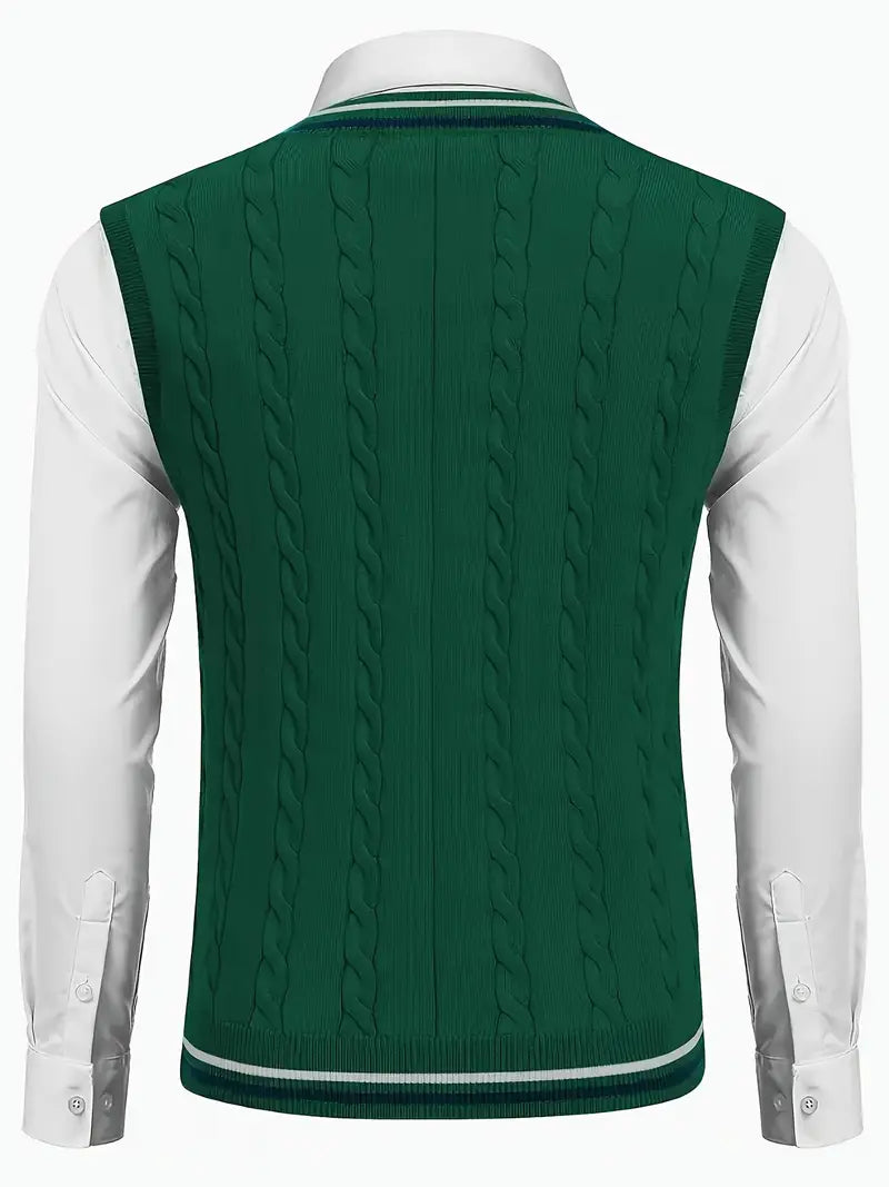 Duane - Ärmelloser Strickpullover Mit V-Ausschnitt