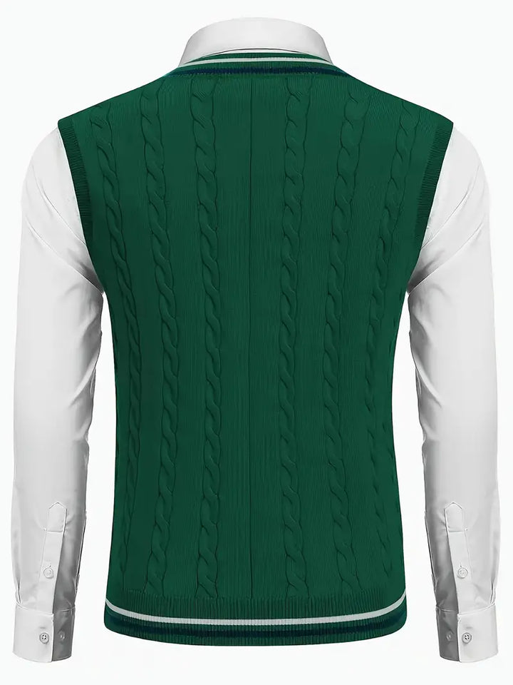 Duane - Ärmelloser Strickpullover Mit V-Ausschnitt