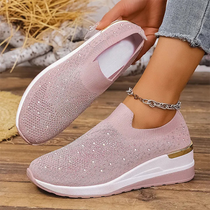 Josia - Slip-on Sneaker Mit Schmetterlingsmuster Aus Strasssteinen