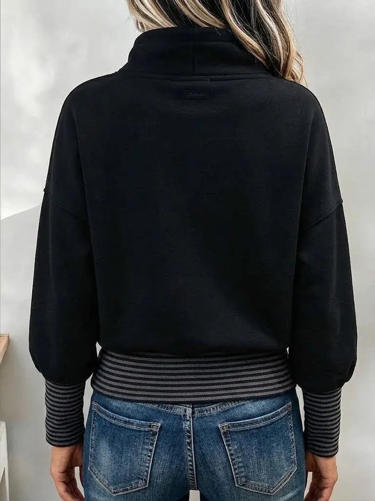 Nibika – Sweatshirt Mit Stehkragen Und Kordelzug