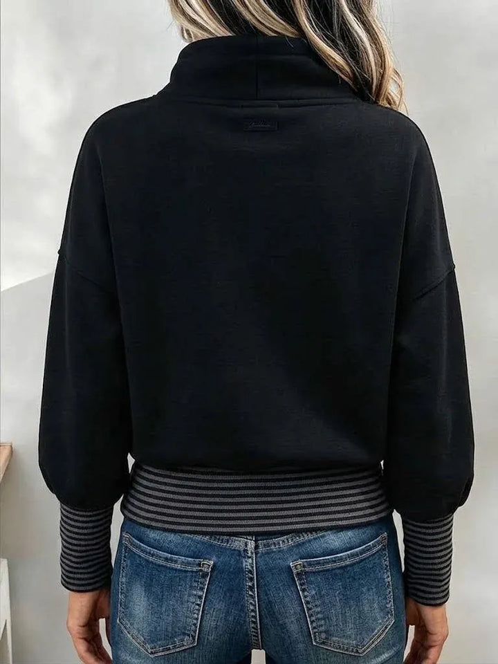 Nibika – Sweatshirt Mit Stehkragen Und Kordelzug