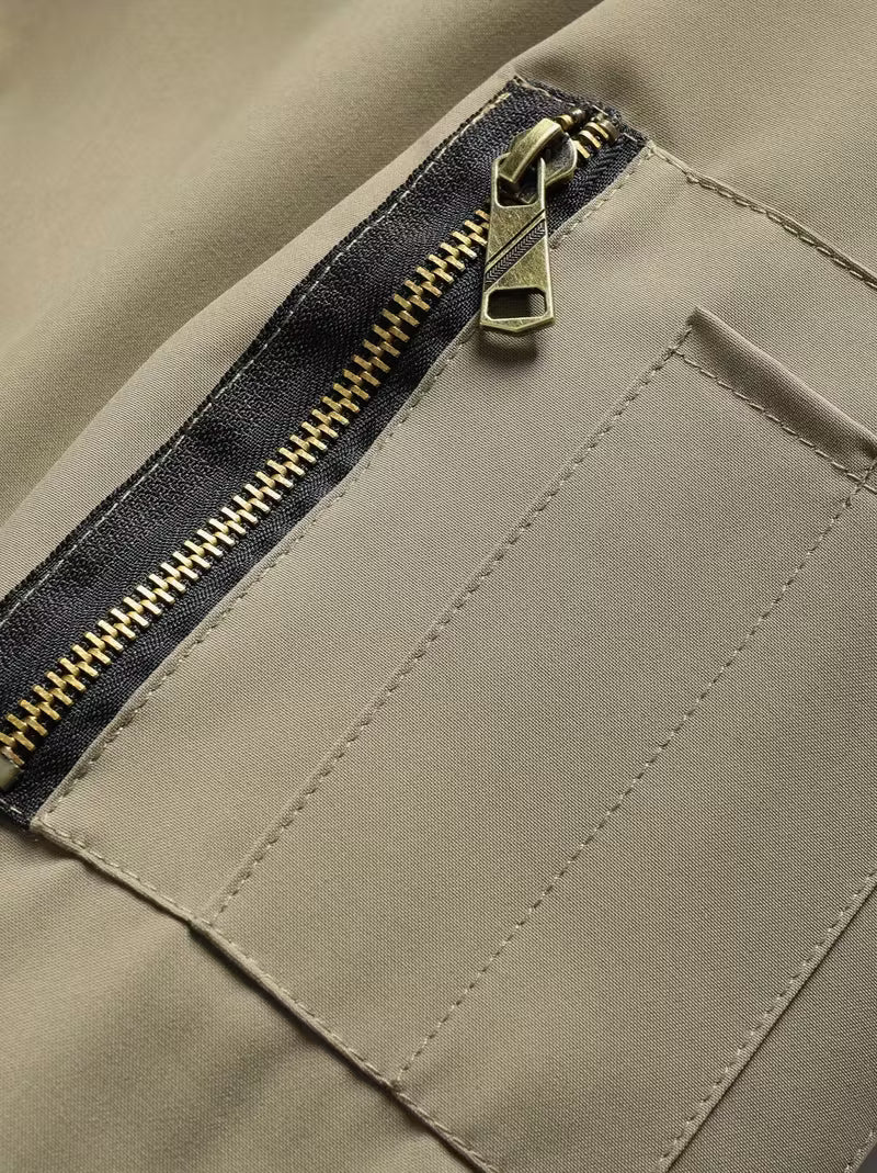 Sylvain – Kapuzen Jacke Im Luftwaffe Stil Mit Reißverschluss